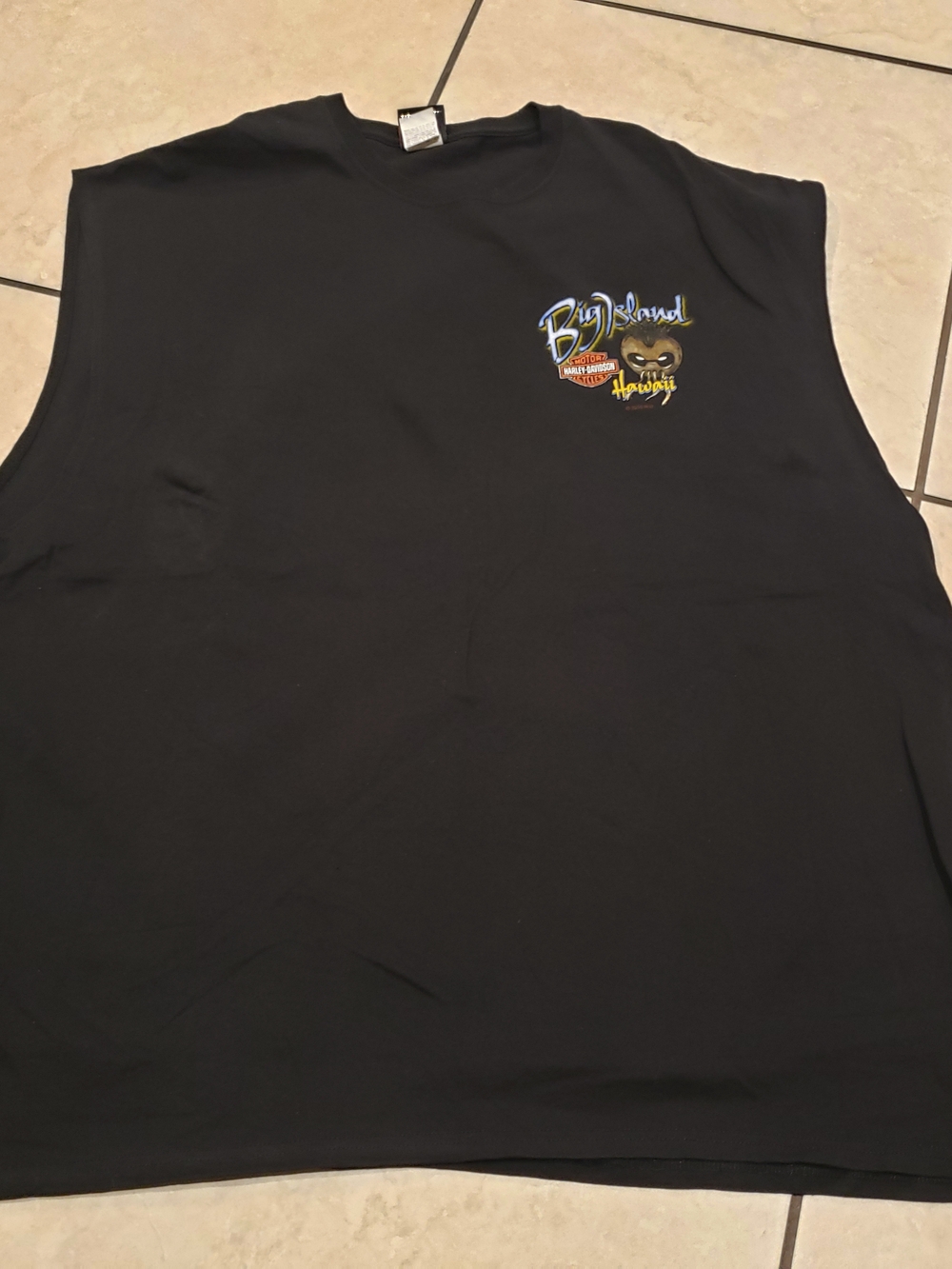 Harley-Davidson Black Tee with Orange Logo Tag